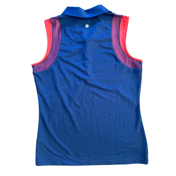 EP New York Sleeveless Collared Polo Golf Top Small 1/4 Pop Over Activewear - Picture 4 of 7
